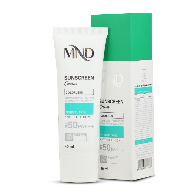 جزئیات طراحی و ویژگیهای قابل مشاهده کرم ضدآفتاب با فاکتور حفاظتی 50 (SPF 50) مناسب پوست معمولی ام ان دی 40 میلیلیتر