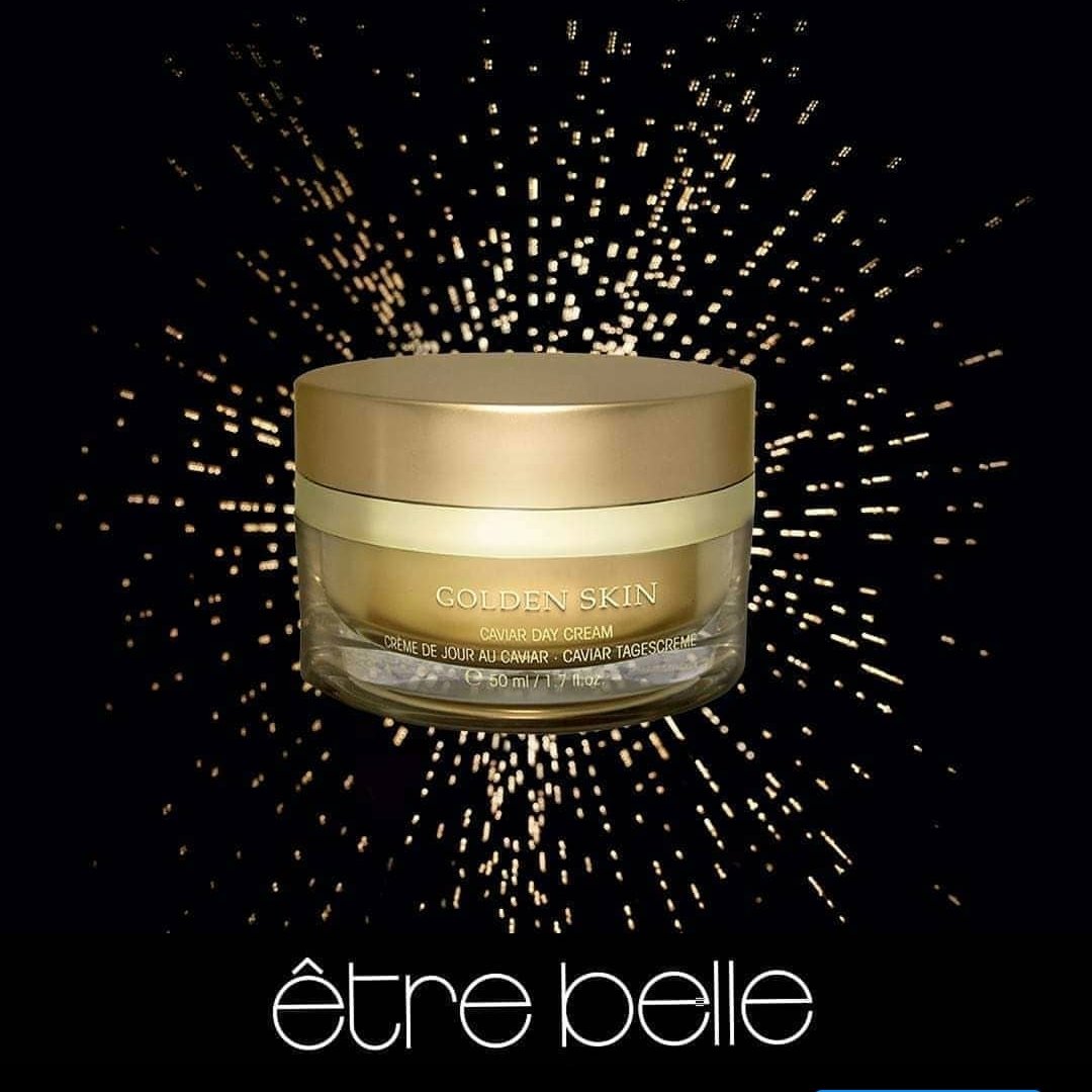نمای نزدیک برای بررسی مدل و فرم محصول کرم مخصوص صورت روز etre belle سری Golden Skin