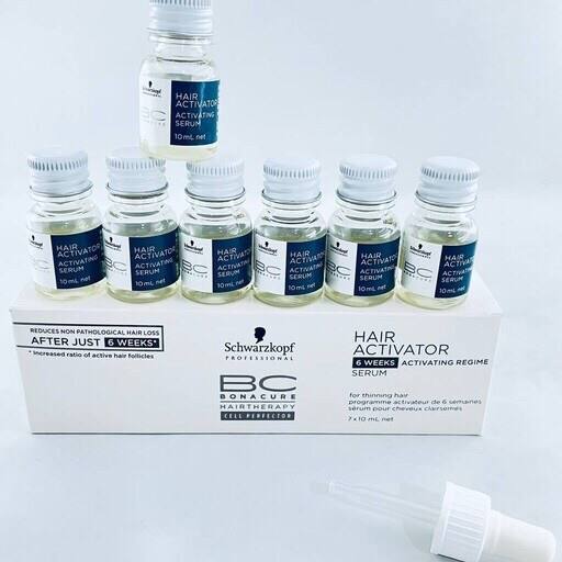 فرم بستهبندی و ظاهر محصول در نمای معرفی سرم مو مخصوص بانوان Hair activator شوارتزکوف