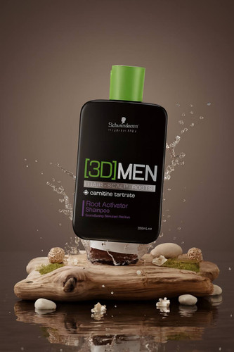 فرم بستهبندی و ظاهر محصول در نمای معرفی شامپو تقویت کننده ریشه مو شوارتزکف 3d man Root Activator