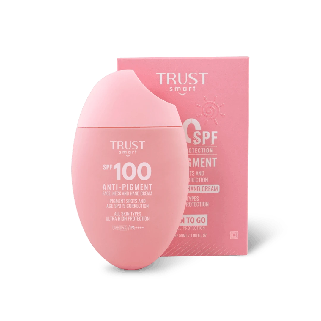 مشخصات ظاهری و نوع کالا در نمای اصلی کرم ضدآفتاب SPF100 تراست اسمارت