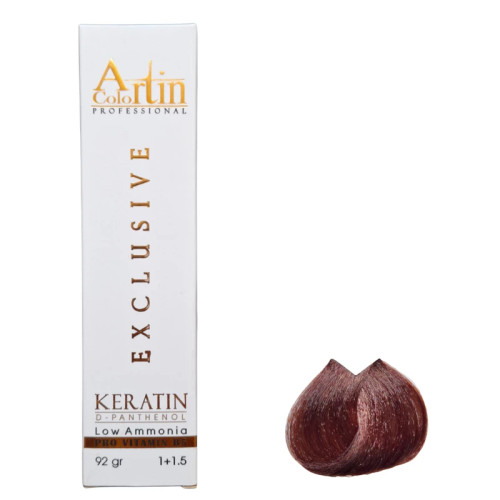 جزئیات طراحی و ویژگیهای قابل مشاهده رنگ مو آرتین شماره 5 حجم 100 میلیلیتر رنگ قهوهای روشن