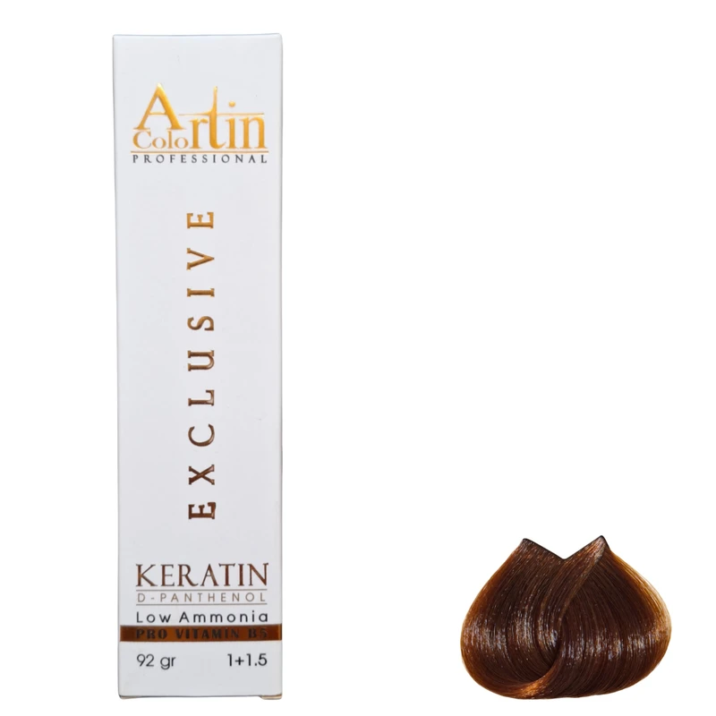 جزئیات طراحی و ویژگیهای قابل مشاهده رنگ مو آرتین شماره 7.3 حجم 100 میلیلیتر رنگ بلوند طلایی