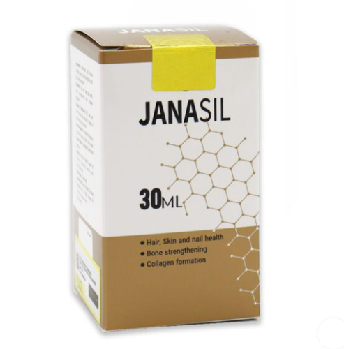 نمای نزدیک برای بررسی مدل و فرم محصول قطره سلیسیوم جاناسیل 30 میلیلیتر janasil
