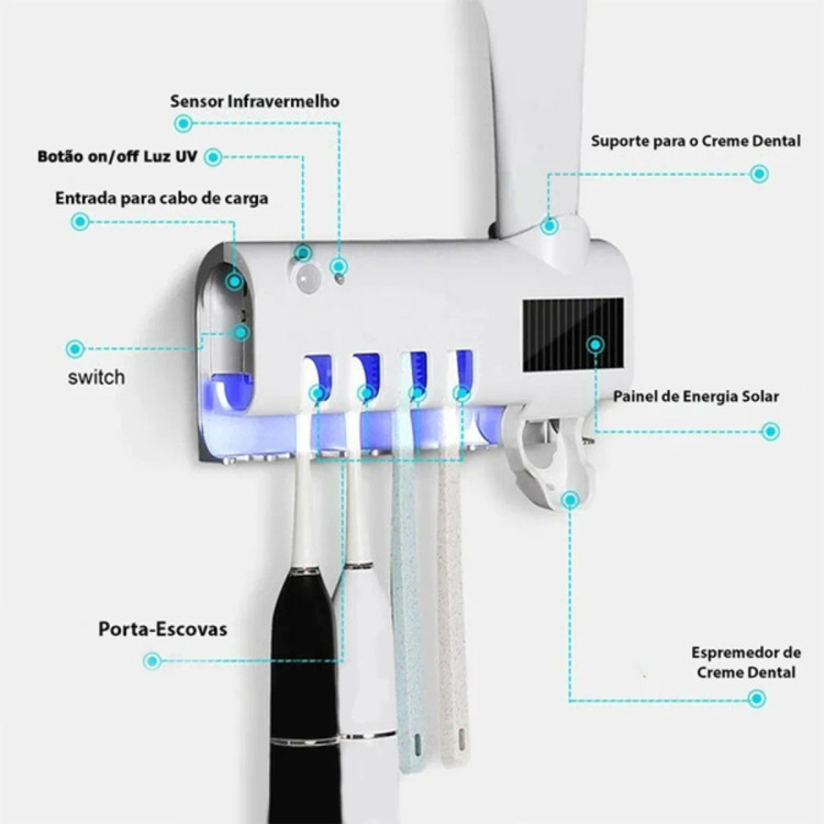 جا مسواکی آنتی باکتریال با در حال استفاده، سبک و مناسب کاربردهای روزمره