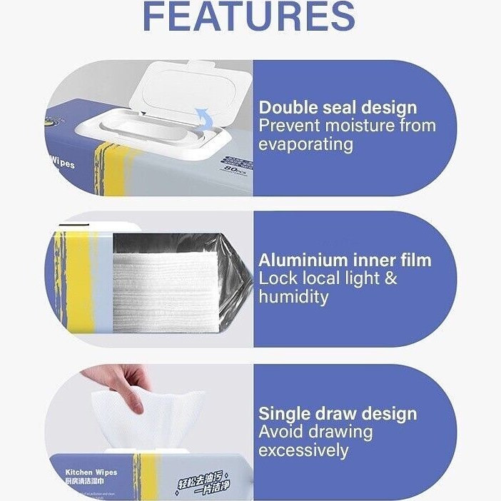 دستمال مرطوب Kitchen Wipes، نحوه استفاده و کاربرد آسان محصول