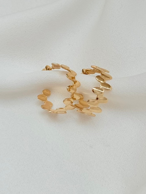نمای پشت و جزئیات طراحی گوشواره تکی مینیمال ۱۱۰۹۲ طرح شیک و ضد حساسیت با کیفیت بالا