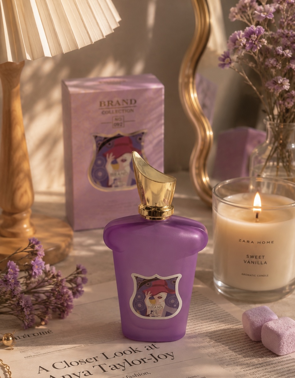 طراحی مدرن و بسته‌بندی اصلی عطر مینی عطر ادکلن مینی کازاموراتی لاتوسکا بنفشCasamorati La Tosca حجم 25 میل رایحه ماندگار در حجم کوچک در نمای کامل