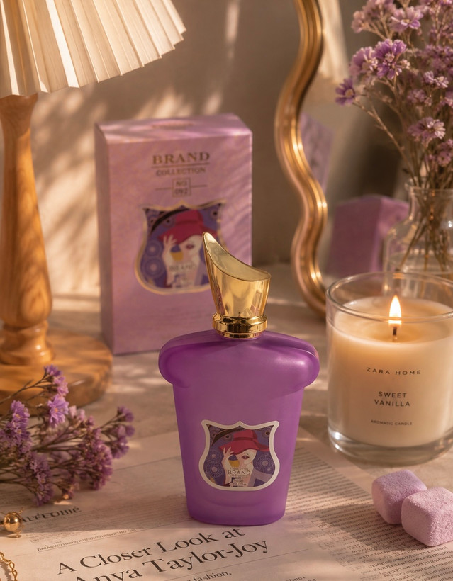 طراحی مدرن و بستهبندی اصلی عطر مینی عطر ادکلن مینی کازاموراتی لاتوسکا بنفشCasamorati La Tosca حجم 25 میل رایحه ماندگار در حجم کوچک در نمای کامل