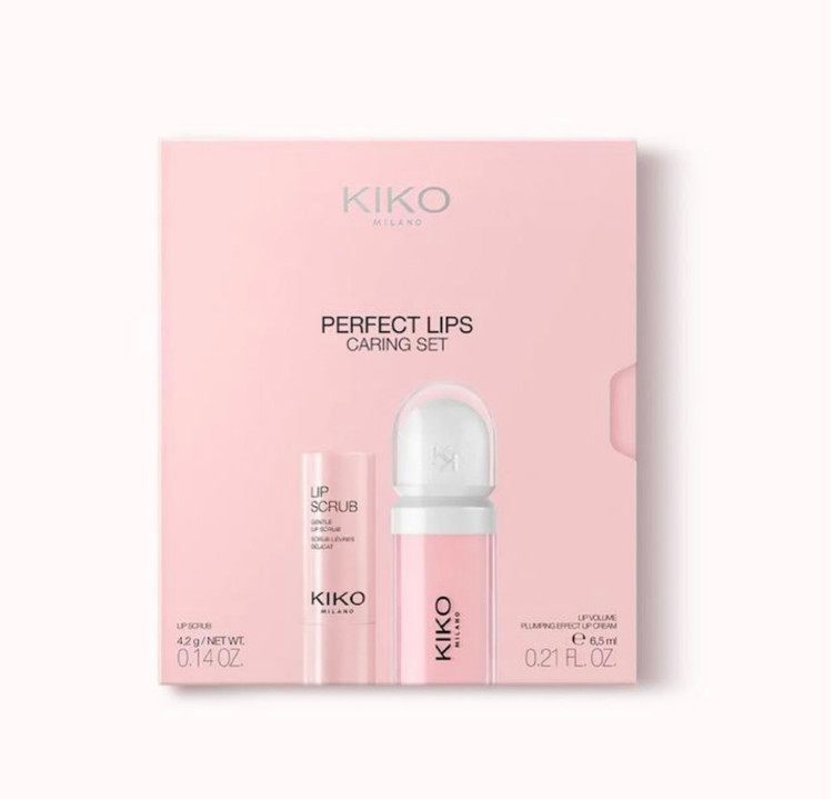 طراحی مدرن و بستهبندی اصلی پک لب کیکو (perfect lips caring set kiko) 🎀 کیفیت بالا و طراحی شیک در نمای کامل