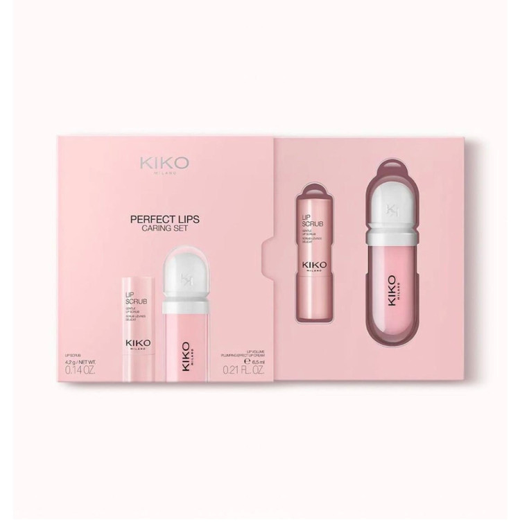 نمای محصول پک لب کیکو (perfect lips caring set kiko) 🎀 کیفیت بالا و طراحی شیک با تمامی جزئیات ظاهری و بستهبندی