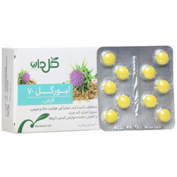 بستهبندی اورجینال قرص لیورگل 70 گل دارو کیفیت و اصالت تضمینی همراه با مشخصات محصول