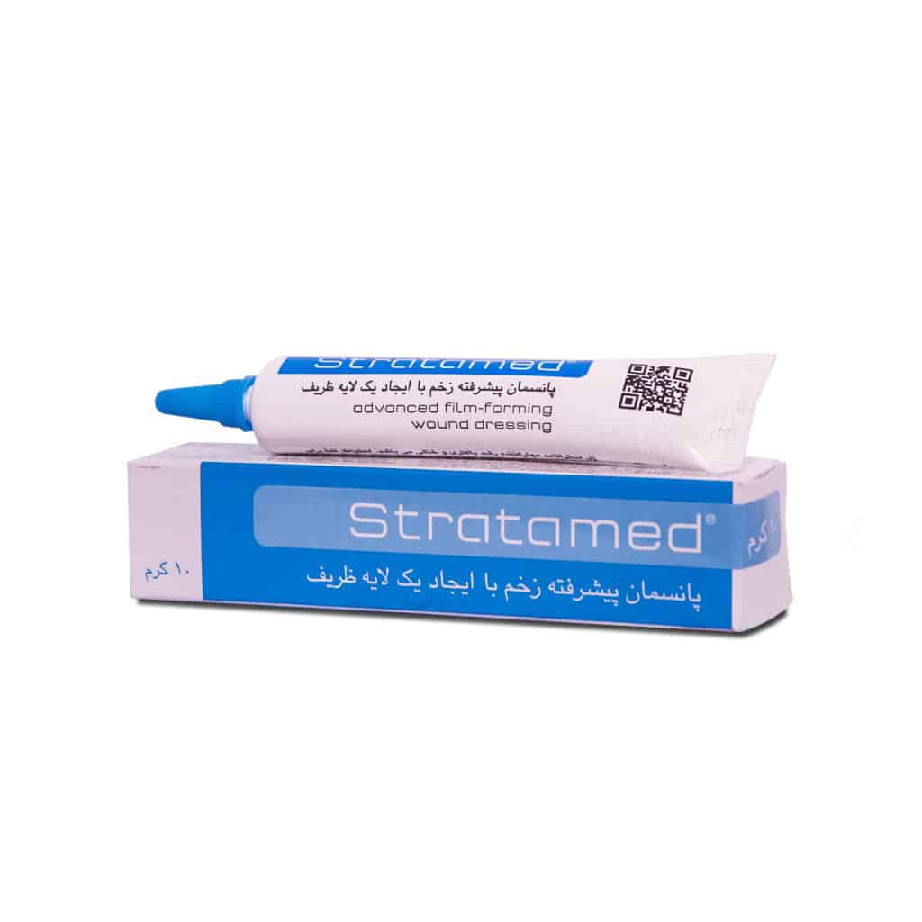 جزئیات دقیق و متریال ژل استراتامد استرات فارما کیفیت و اصالت تضمینی در نمای ماکرو