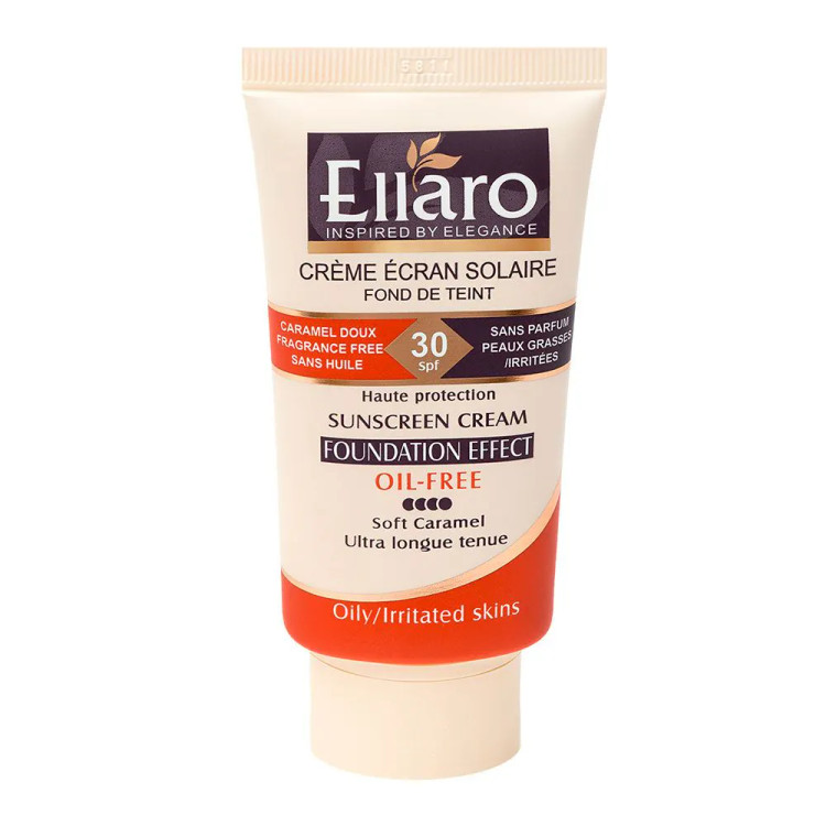 جزئیات کیفیت و متریال کرم ضد آفتاب فاقد چربی پوشش کرم پودر SPF30 الارو کیفیت بالا و ماندگار در نمای نزدیک