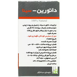 نمای پشت و جزئیات طراحی قرص داتورین سینافراور کیفیت و اصالت تضمینی با کیفیت بالا