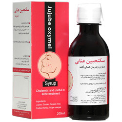 نمای پشت و جزئیات طراحی شربت سکنجبین عنابی نیاک کیفیت و اصالت تضمینی با کیفیت بالا