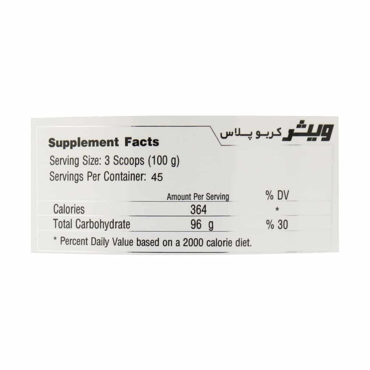 جزئیات کیفیت و متریال کربو پلاس ویثر 4540 گرم ویثر نوتریشن کیفیت و اصالت تضمینی در نمای نزدیک