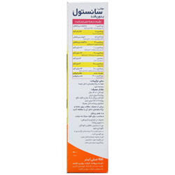 نمای پشت و جزئیات طراحی مولتی ویتامین سانستول بدون قند کیفیت و اصالت تضمینی با کیفیت بالا
