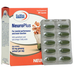 بستهبندی اورجینال نورو پلاس 30 عددی یورو ویتال کیفیت و اصالت تضمینی همراه با مشخصات محصول