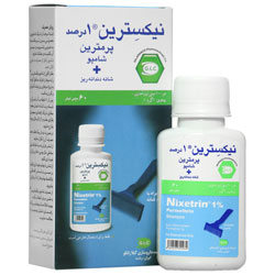 بسته‌بندی اورجینال شامپو نیکسترین 1 درصد پرمترین گیلارانکو مراقبت حرفه‌ای از مو همراه با مشخصات محصول