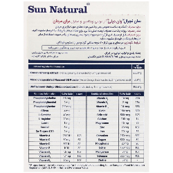 نمای پشت و جزئیات طراحی مولتی ویتامین و مینرال وان دیلی آقایان سان نچرال کیفیت و اصالت تضمینی با کیفیت بالا