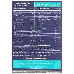نمای پشت و جزئیات طراحی مولتی ویتامین آقایان 30 عددی ویتاگیت کیفیت و اصالت تضمینی با کیفیت بالا