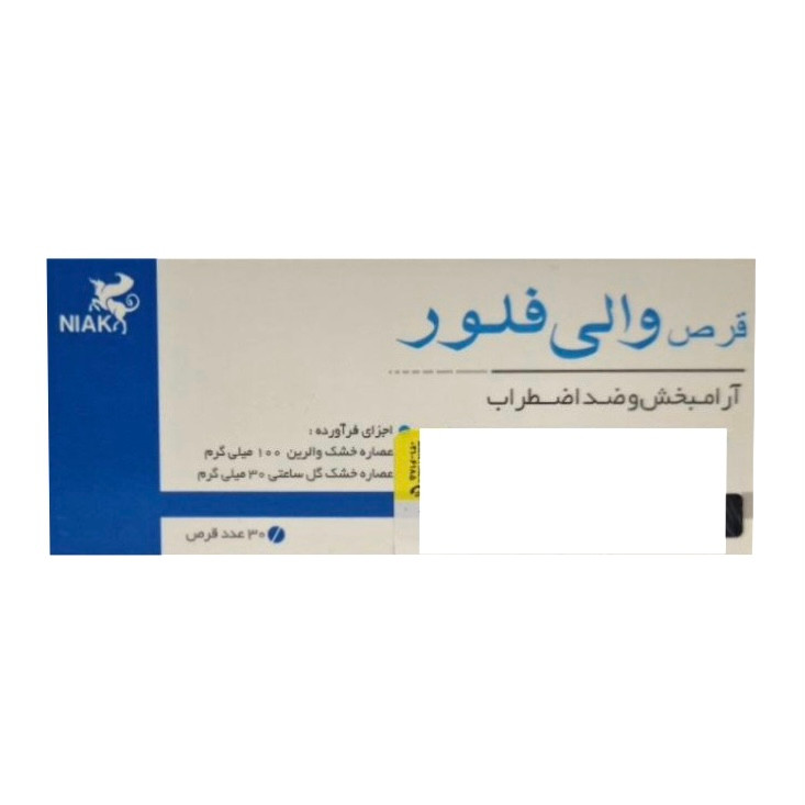 نمای پشت و جزئیات طراحی قرص والی فلور بلیستری نیاک کیفیت و اصالت تضمینی با کیفیت بالا