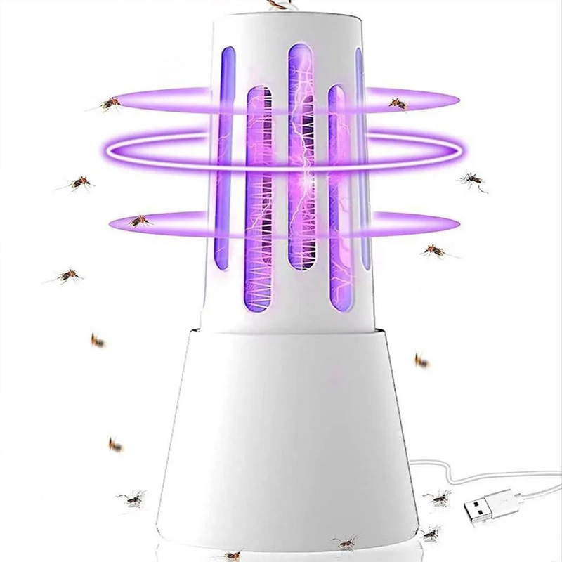 تصویر تخصصی حشره کش چراغ دار و usb مدل A19 با نمایش ویژگی‌ها و جزئیات فنی