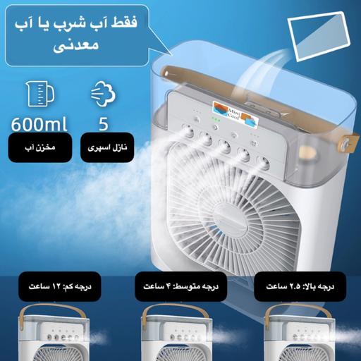 جزئیات دقیق قطعات و اجزای پنکه ۵ مه پاشه رومیزی تایمر دار (رنگبندی موجود) در نمای ماکرو - نمای 9_1