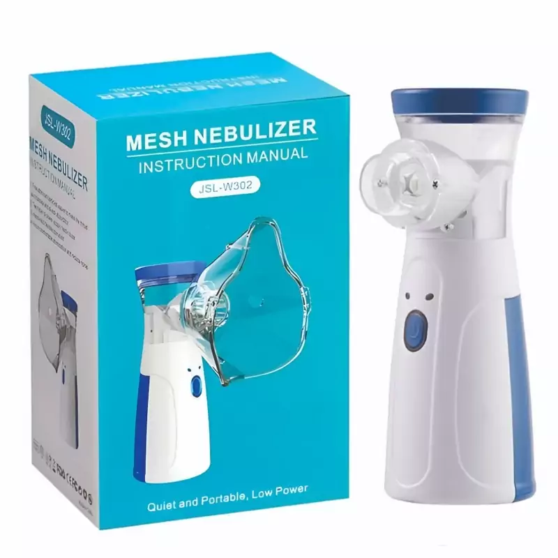 بافت و جنس مواد اولیه دستگاه مش نبولایزر تنفسی پرتابل مدل JSL-W302 (دستگاه تنفس دارو) در نمای نزدیک - نمای 7_1