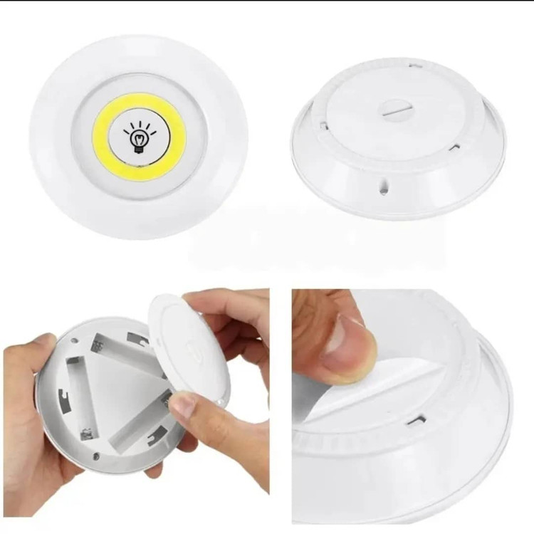 تصویر تخصصی چراغ اضطراری زیر کابینتی (چراغ سقفی، چراغ مخفی) ریموت دار و باطریخور 3in1 مجموعه 3 عددی با نمایش ویژگیها و جزئیات فنی - نمای 6_1