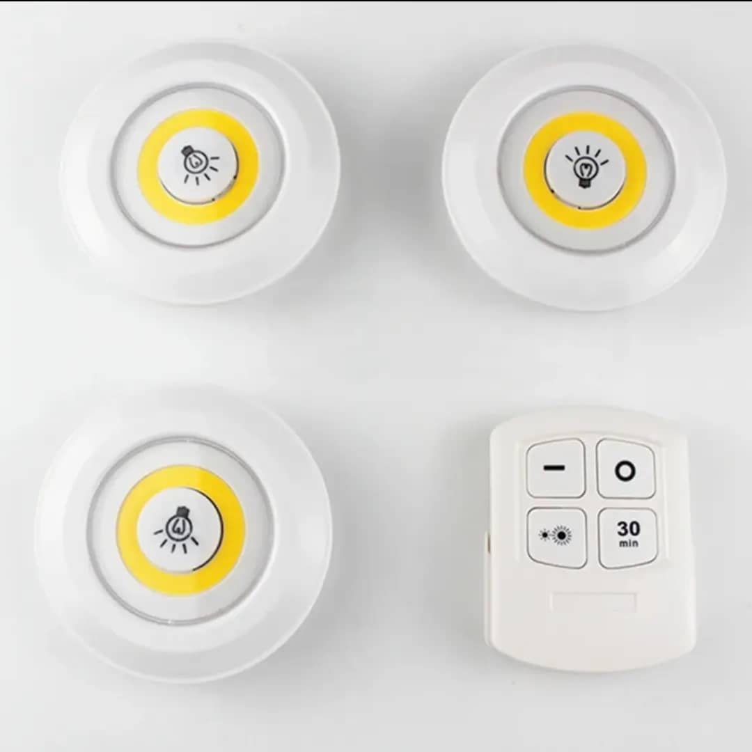بستهبندی اورجینال چراغ زیر کابینتی (چراغ سقفی، چراغ مخفی) کنترل دار و باطریخور 3in1 مجموعه 3 عددی همراه با مشخصات فنی محصول - نمای 8_1