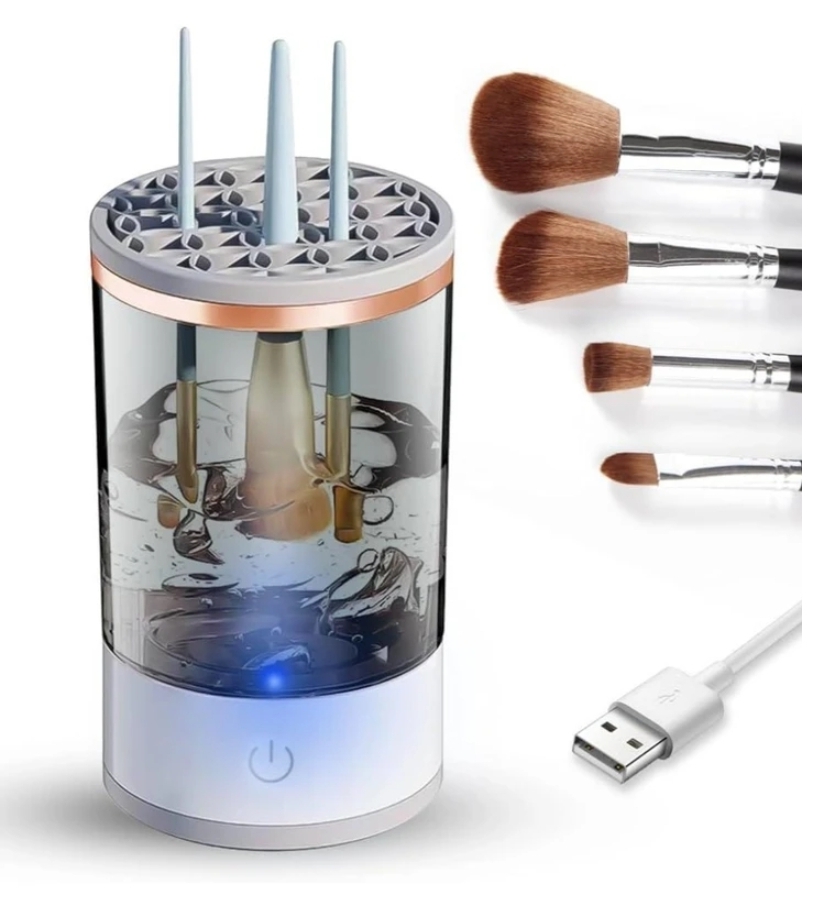 جزئیات دقیق قطعات و اجزای دستگاه شستشو و پاک کننده برس آرایش (براش شور آرایشی برقی) در نمای ماکرو - نمای 9_1
