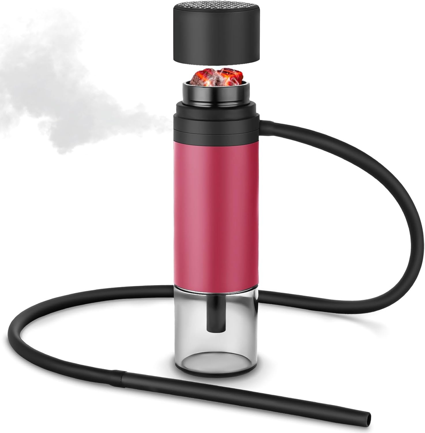 بافت و جنس مواد اولیه قلیان مسافرتی داخل خودرو هوکا (قلیون و بخور مسافرتی پرتابل هوکا HOOKAH) در نمای نزدیک