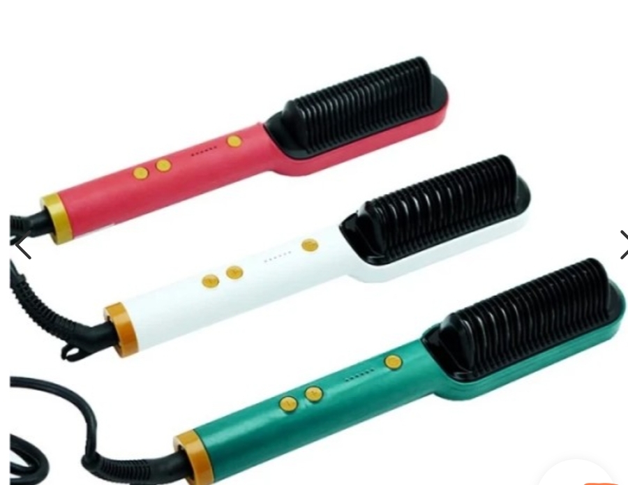 جزئیات دقیق قطعات و اجزای برس حرارتی صاف کننده مو Straight comb (بدون کارتن- دارای رنگ‌بندی) در نمای ماکرو