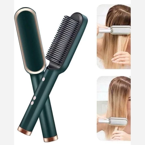 طراحی مدرن و استاندارد برس حرارتی صاف کننده مو Straight comb (بدون کارتن- دارای رنگبندی) در نمای کامل