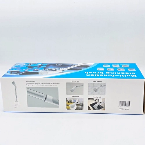 نمای محصول برس شستشو شارژی مخرن دار ۸ کاره و چرخشی با دسته مدل multi function cleaning brush (اسکرابر مخزن دار - فرچه مخزن دار) با تمامی جزئیات ظاهری و فنی - نمای 5_1
