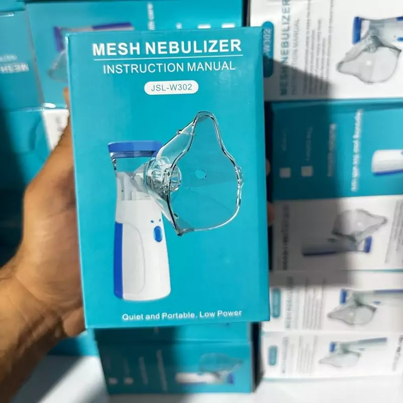 جزئیات دقیق قطعات و اجزای دستگاه تنفسی مش نبولایزر پرتابل مدل JSL-W302 در نمای ماکرو - نمای 9_1