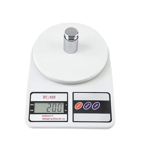 طراحی مدرن و استاندارد ترازوی آشپزخانه دیجیتالی مدل SF-400 در نمای کامل