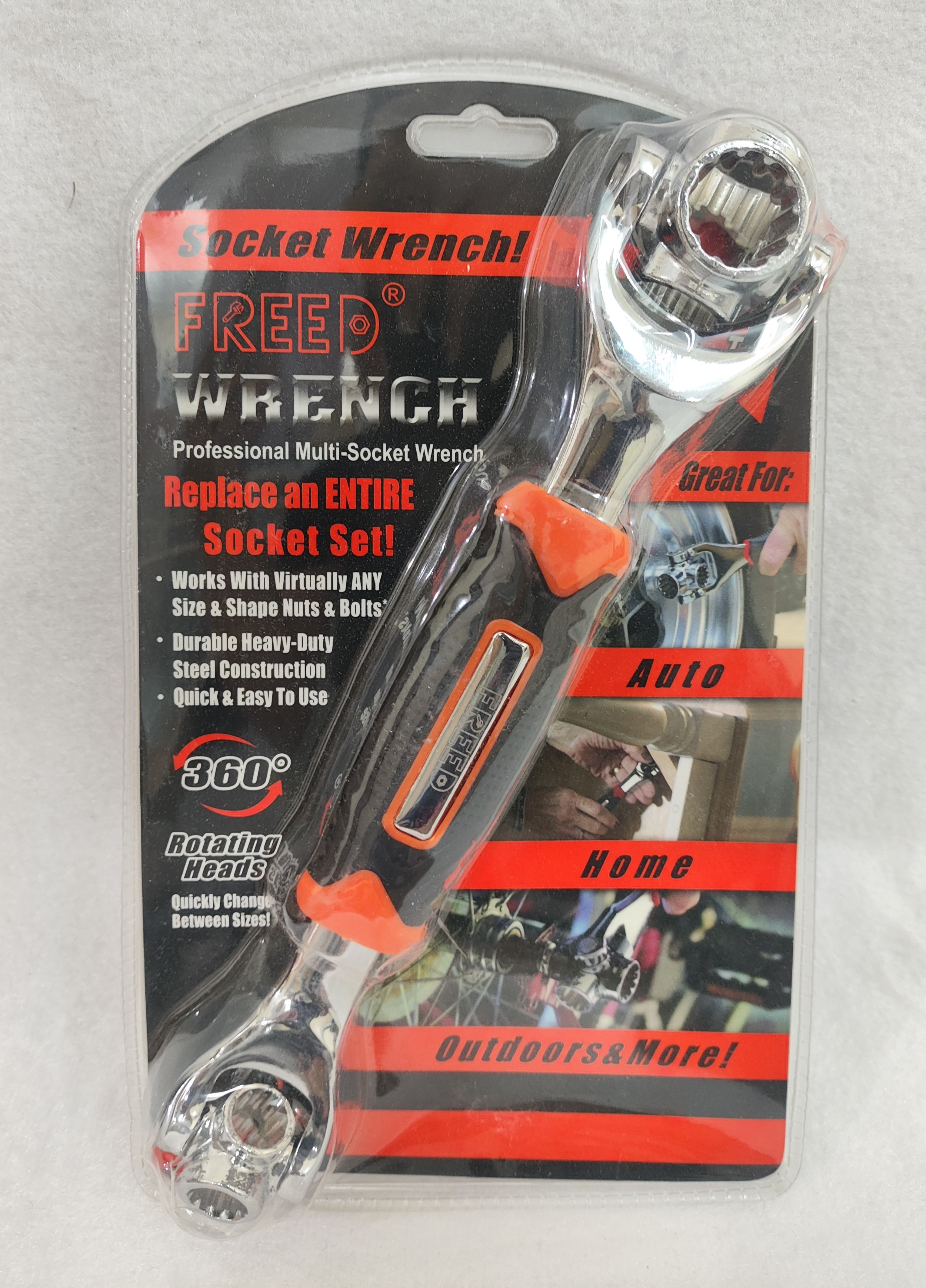 نمای کامل آچار همه کاره 360 درجه FREED WRENCH 360° همراه با بسته‌بندی اصلی و جزئیات محصول