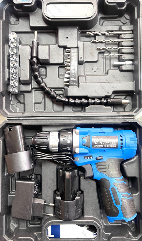 بافت و جنس مواد اولیه دریل شارژی ۱۲ ولت دو باتری ویوارکس مدل VR1210V-22A در نمای نزدیک - نمای 5_1