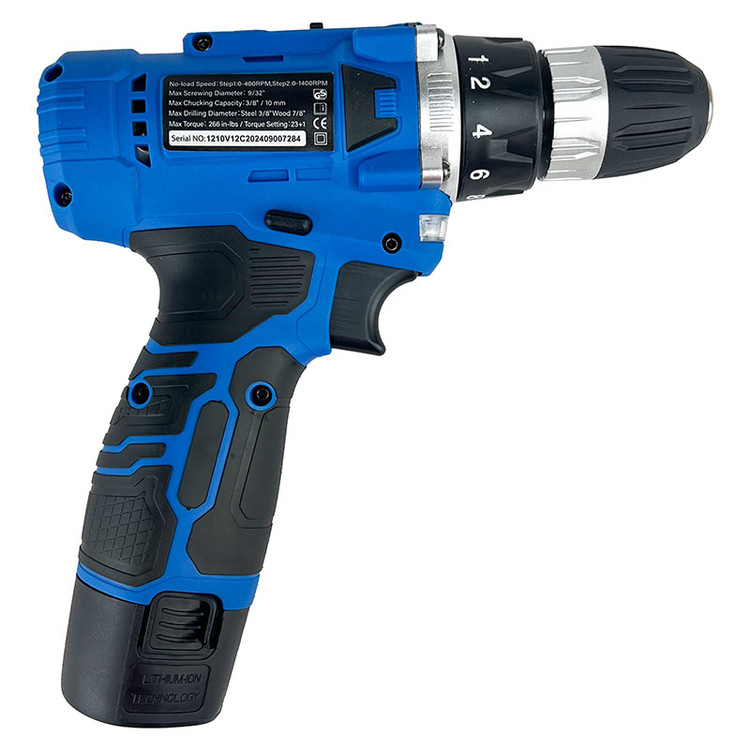 جزئیات دقیق قطعات و اجزای دریل شارژی ۱۲ ولت ویوارکس مدل VR1210V-12C در نمای ماکرو