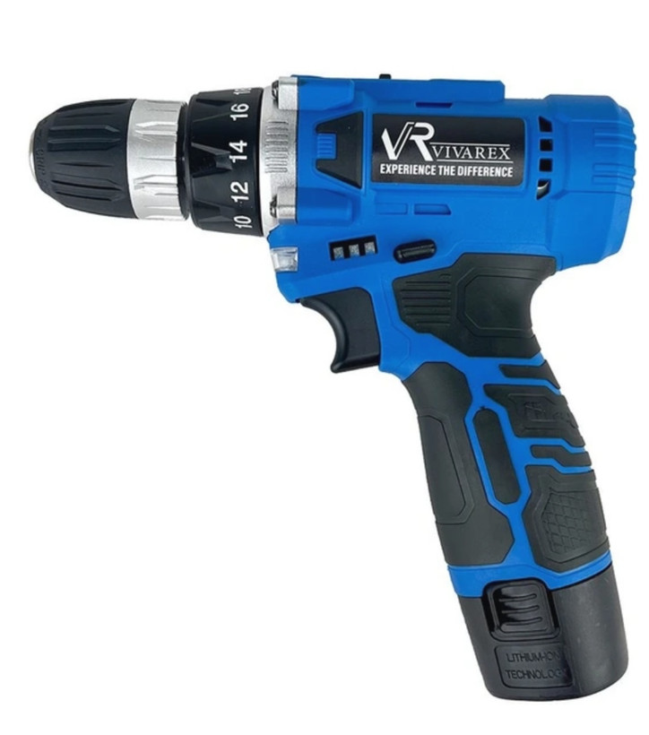 طراحی مدرن و استاندارد دریل شارژی ۱۲ ولت ویوارکس مدل VR1210V-12C در نمای کامل