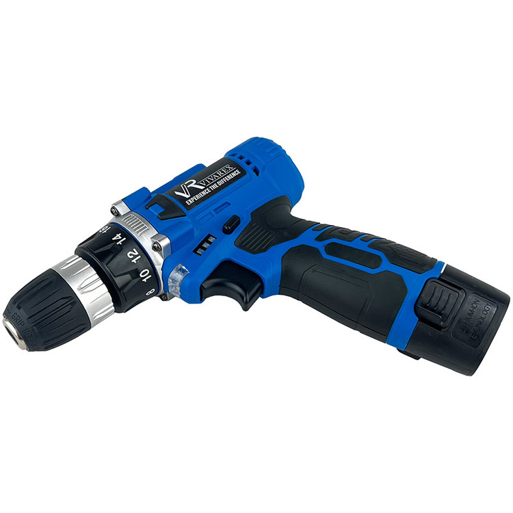 نمای جانبی و طراحی ظاهری دریل شارژی ۱۲ ولت ویوارکس مدل VR1210V-12C با رنگبندی جذاب