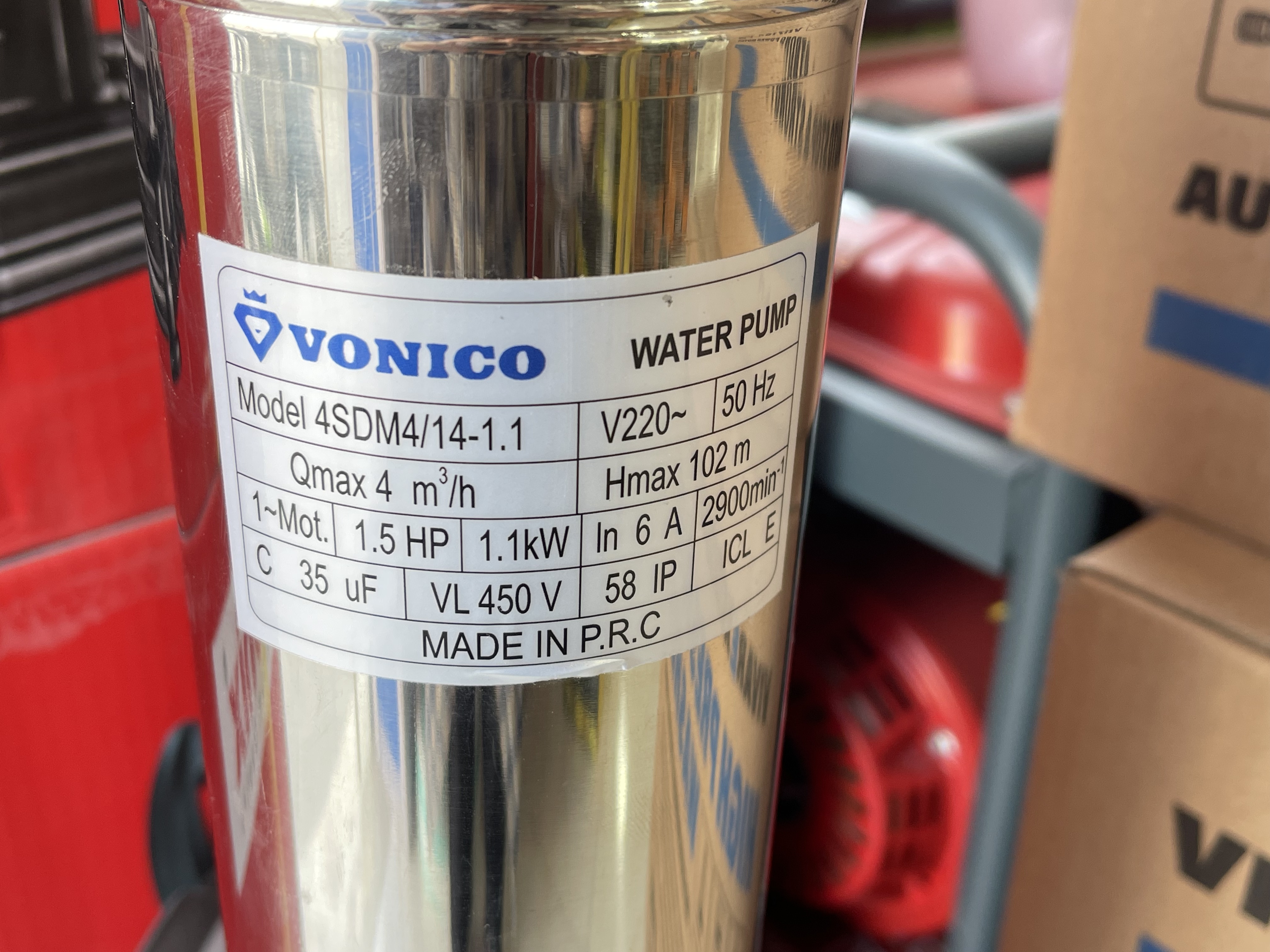 تصویر تخصصی شناور استیل ونیکو ۱۰۲ متری ۱/۴-۱ اینچ مدل 4SDM4/14-1.1 با نمایش ویژگیها و جزئیات فنی
