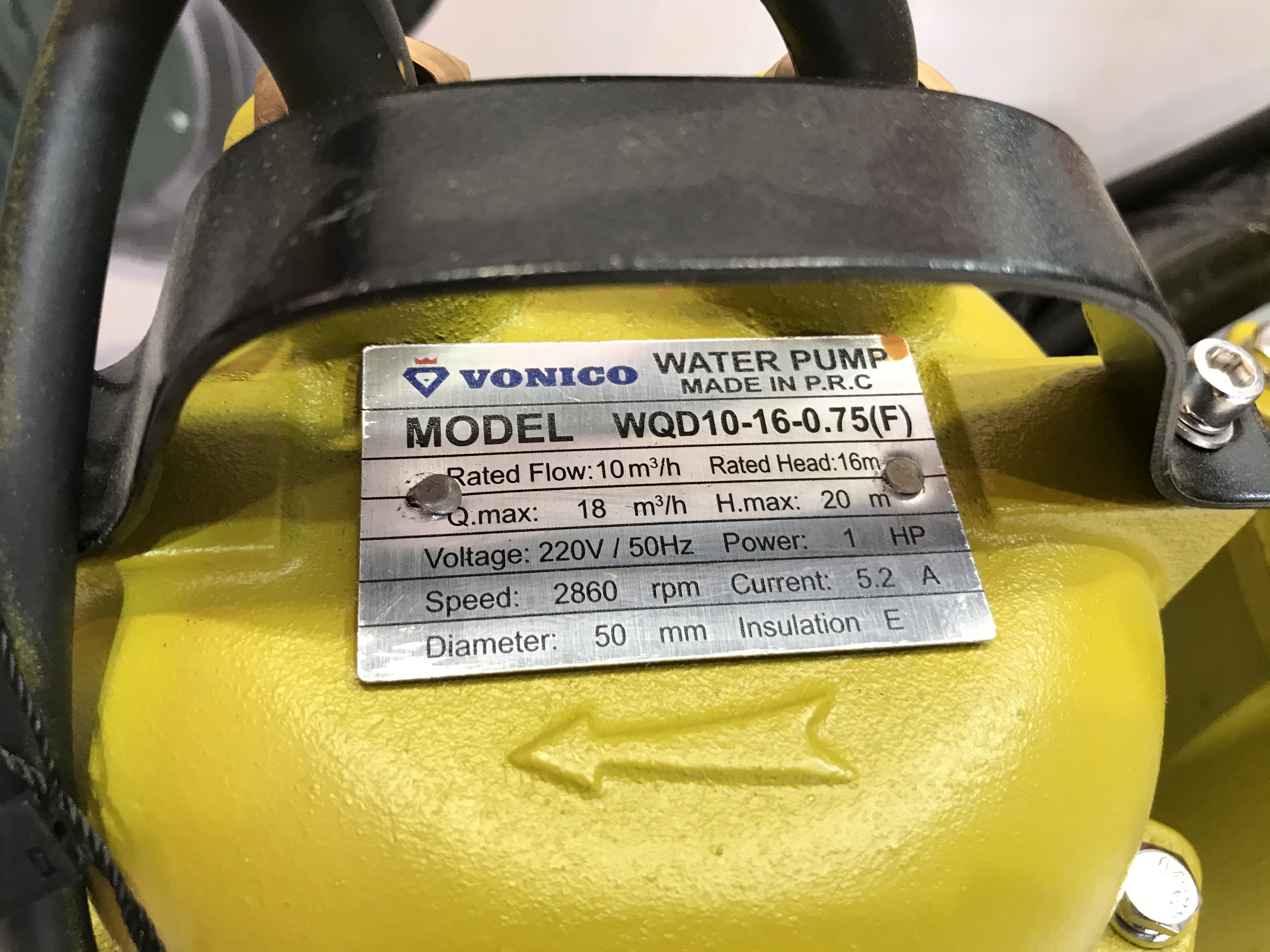 جزئیات کیفیت ساخت و متریال بهکاررفته در لجن کش ۲ اینچ ۱۶ متری ونیکو مدل WQD10-16-0.7۵f