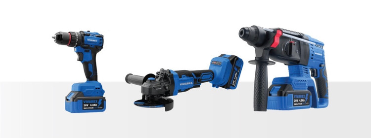 بستهبندی اورجینال کیت شارژی ۳ عددی براشلس ویوارکس با ۲ عدد باتری VR2403-BCK همراه با مشخصات فنی محصول