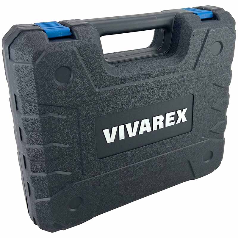جزئیات دقیق قطعات و اجزای دریل شارژی ۱۲ ولت دو باتری ویوارکس مدل VR۱۲V-۲A در نمای ماکرو