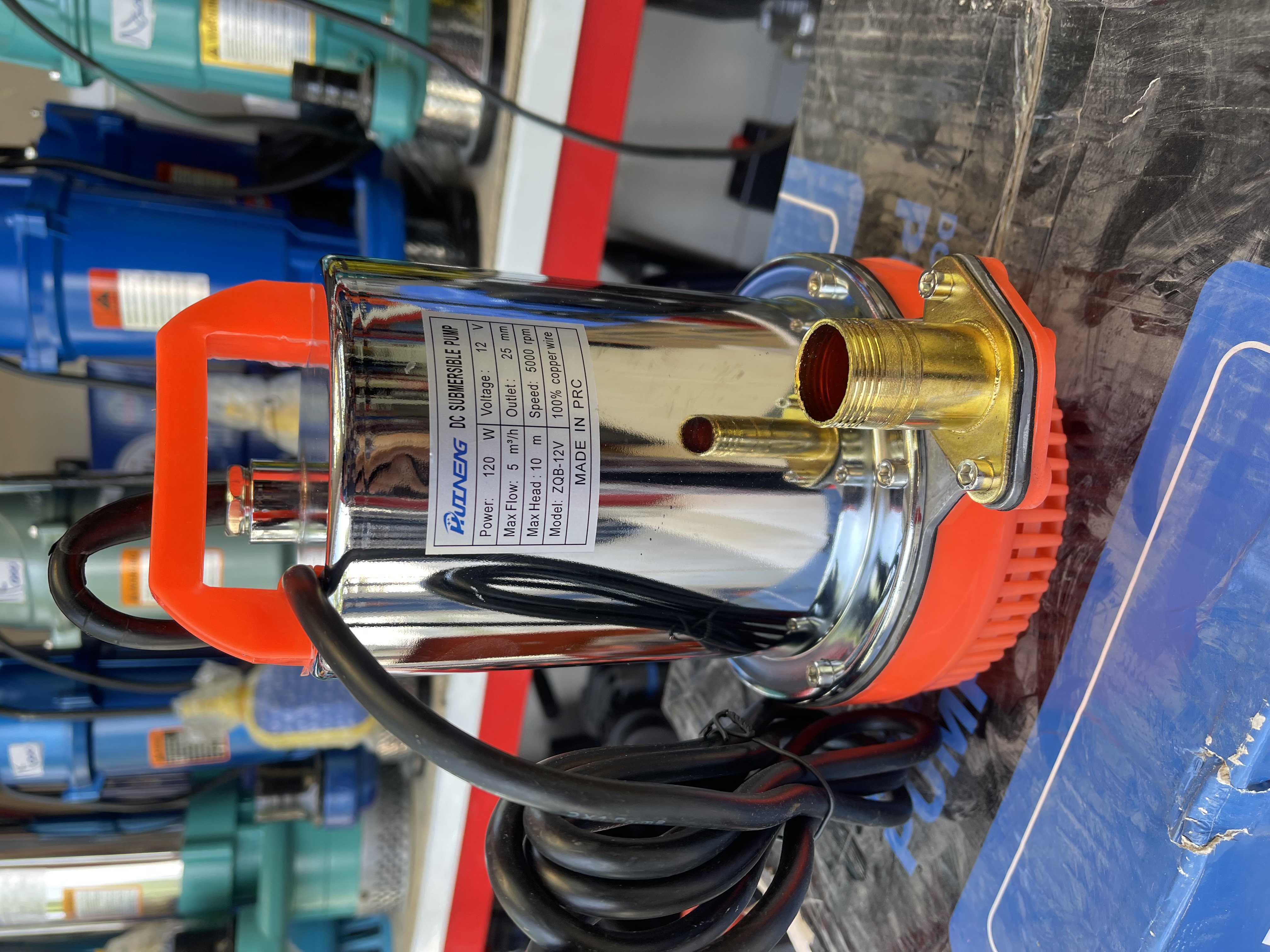بسته‌بندی اورجینال کفکش ۱۲ ولت ۱ اینچ هاینینگ مدل ZQB-12V همراه با مشخصات فنی محصول