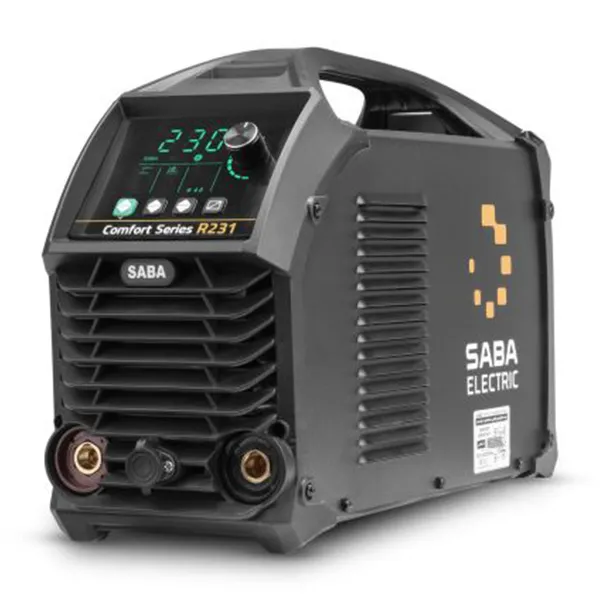 بستهبندی اورجینال دستگاه جوش اینورتر صبا ۲۳۰ آمپر الکتریک مدل COMFORT SERIES R231 همراه با مشخصات فنی محصول
